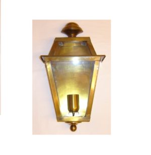 mezza lanterna da parete in ottone - half brass wall lantern