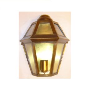 mezza lanterna da parete in ottone - half brass wall lantern