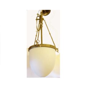 lampadario con vetro tipo scavo e ottone a 3 luci - chandelier with excavated glass