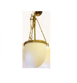 lampadario con vetro tipo scavo e ottone a 3 luci - chandelier with excavated glass