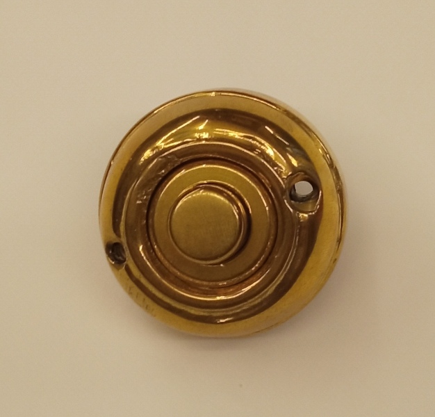 campanello o apri cancello - door bell in handcrafted brass