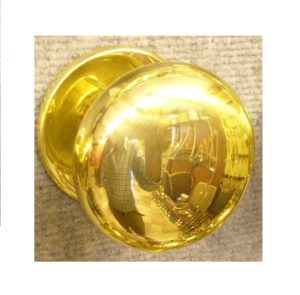 pomolo a sfera schiacciata per portone esterno - brass door knob flattened ball