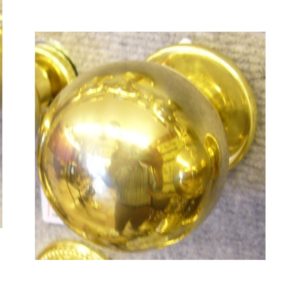pomolo a sfera in ottone per porta - brass ball knob for door