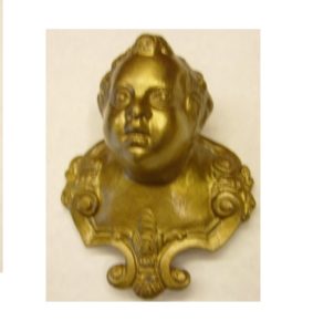 pomello da portone putto in ottone - putto door knob