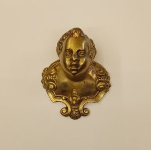 pomello da portone putto in ottone - putto door knob