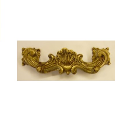 piccolo maniglione barocco in ottone - small door handle in Baroque style