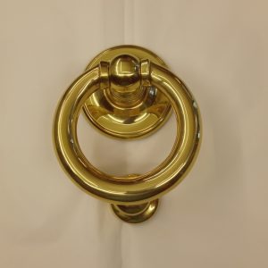 battiporta ad anello in ottone lucido - polished brass ring door knocker