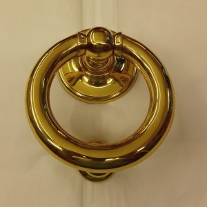 anello battente in ottone - brass ring knocker