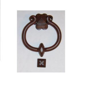 battiporta in ferro forgiato e patinato - forged iron door knocker