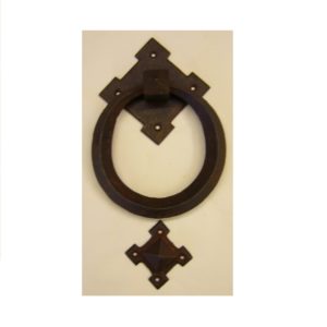 battiporta ad anello in ferro anticato - iron ring door knocker