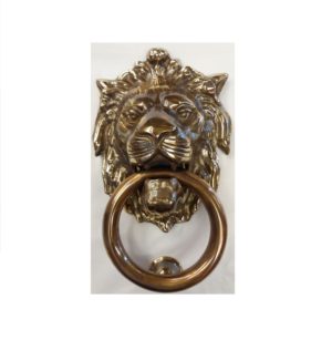 battiporta in ottone bronzato - bronzed brass lion door knocker