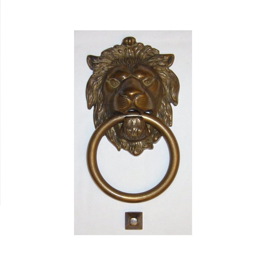battiporta anticato con anello - antique lion door knocker with ring