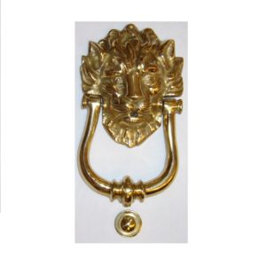 battiporta artigianale con leone in ottone - handcrafted door knocker