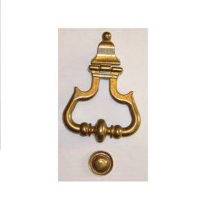 battiporta in ottone semi lucido - door knocker in polished brass