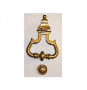 battiporta in ottone semi lucido - door knocker in polished brass