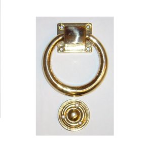 battiporta ad anello liscio in ottone - smooth ring door knocker