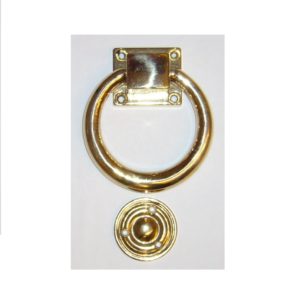 battiporta ad anello liscio in ottone - smooth ring door knocker