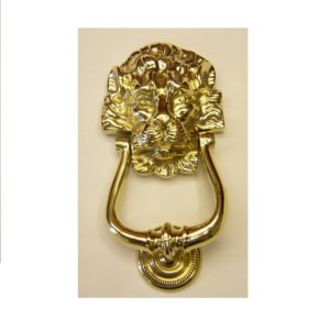 piccolo battente leone - small handcrafted brass lion knocker