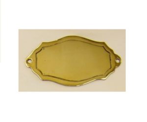 piastra porta nome ovoval plate of cast brassale -