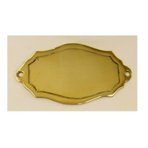 piastra porta nome ovoval plate of cast brassale -