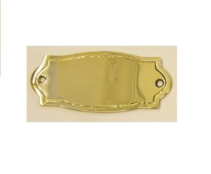 placchetta portanome - name plate in cast brass