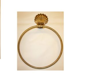 M005 anello portasciugamani con conchiglia - towel ring with shell decoration.