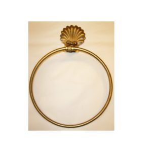 M005 anello portasciugamani con conchiglia - towel ring with shell decoration.