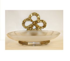 M010 portasapone con fiocco doppio - soap dish with double bow decoration