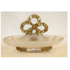 M010 portasapone con fiocco doppio - soap dish with double bow decoration