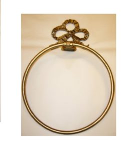 M013 anello portasciugamani con fiocco doppio - jointed towel ring with double bow
