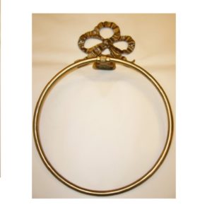 M013 anello portasciugamani con fiocco doppio - jointed towel ring with double bow