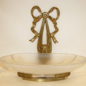 portasapone con nastro - soap dish with ribbon decoration-