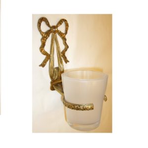 M023 portabicchiere con nastro - wall cup holder with ribbon decoration