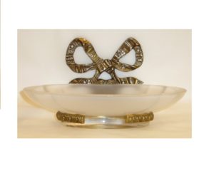 M026 portasapone con fiocco - soap holder with bow decoration