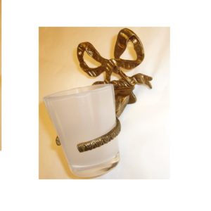 M031 portabicchiere con fiocco - tumbler holder with bow decoration