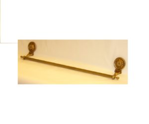 M033 asta portasciugamani con rosone - towel holder with rosette decoration