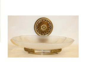 M034 portasapone con rosone -soap dish with rosette decoration