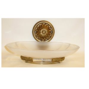 M034 portasapone con rosone -soap dish with rosette decoration