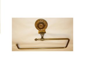 M035 portasciugamani con rosone - towel holder with rosette decoration