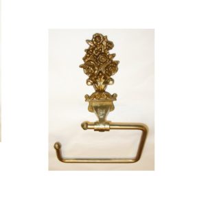 M046 portarotolo decoro fiori - toilet paper holder with flowers