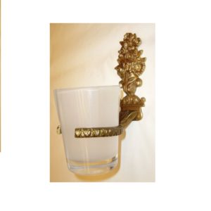 M047 portabicchiere decoro fiore -tumbler holder with flowers decoration