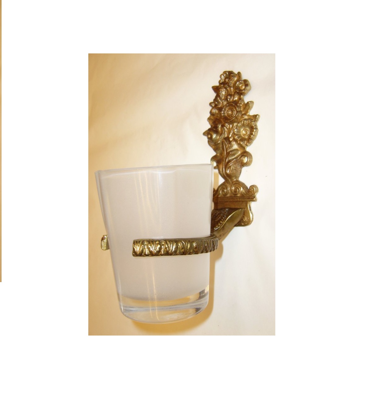 M047 portabicchiere decoro fiore -tumbler holder with flowers decoration