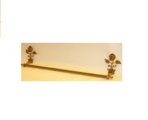 M049 asta portasciugamani decoro rosa - towel holder with decorative rose