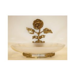 M050 portasapone decoro rosa - soap dish with decorative rose