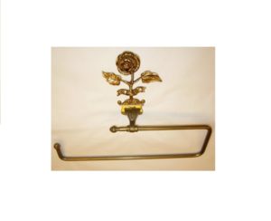 M051 portasciugamani decoro rosa - towel holder with decorative rose