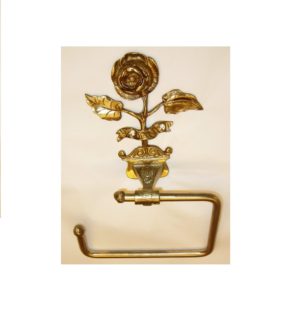 M054 portarotolo decoro rosa - toilet paper holder