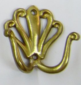 piccolo gancio doppio in ottone - small double hook