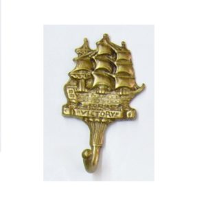 N418 gancio veliero - small hook with sailing ship