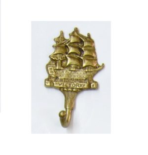 N418 gancio veliero - small hook with sailing ship