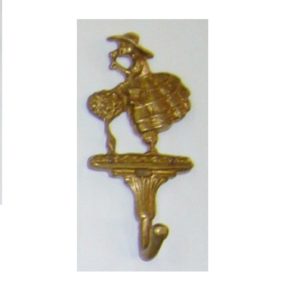 N419 gancio fioraia - english florist hook in brass